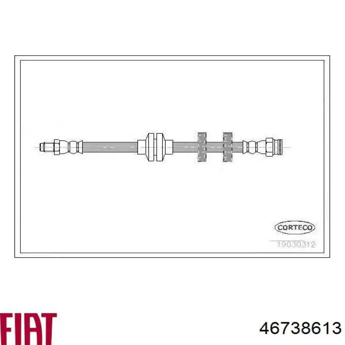 46738613 Fiat/Alfa/Lancia Гнучка гальмівна трубка передня