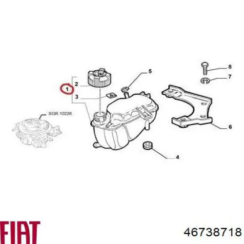 Бачок омивача лобового скла Fiat/Alfa/Lancia 46738718 ціна, від 59.89 USD