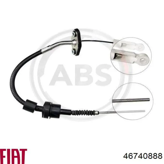 Трос зчеплення Fiat/Alfa/Lancia 46740888 ціна, від 18.98 USD