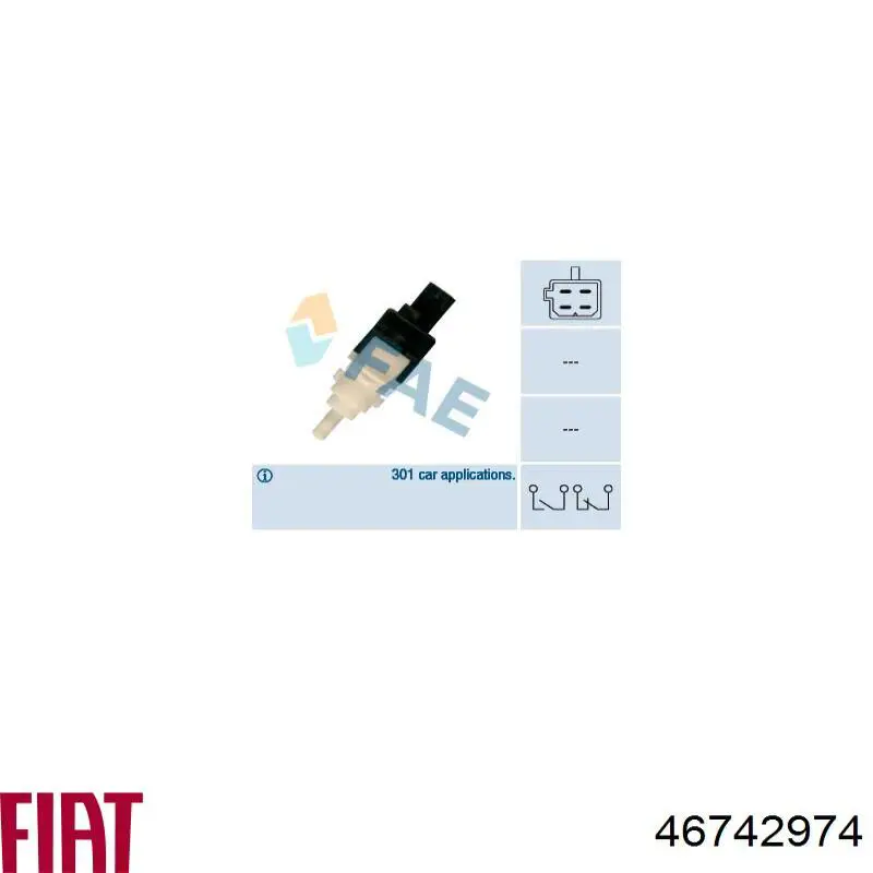 Кнопка стоп-сигналу Fiat/Alfa/Lancia 46742974 ціна, від 6.02 USD