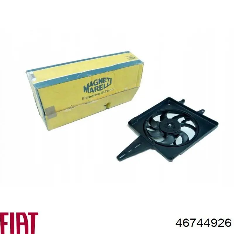 Купити 46744926 Fiat/Alfa/Lancia Дифузор радіатора охолодження, в зборі з двигуном і крильчаткою