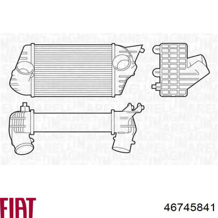 46745841 Fiat/Alfa/Lancia радіатор интеркуллера