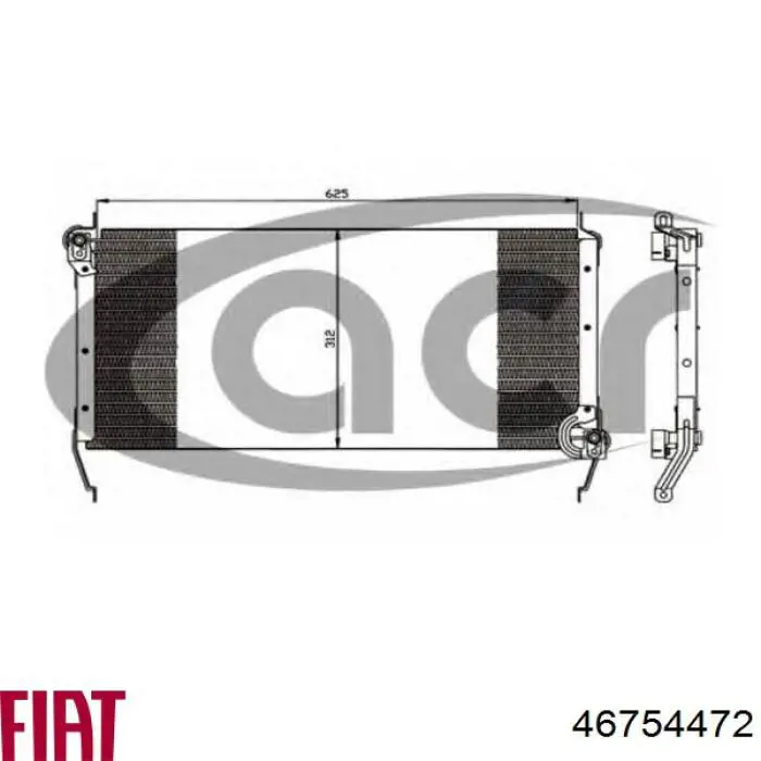 Конденсатор кондиціонера Fiat/Alfa/Lancia 46754472 ціна, від 59.22 USD