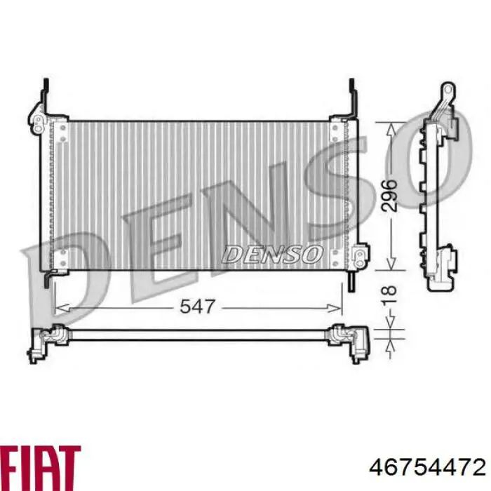 Купити 46754472 Fiat/Alfa/Lancia Радіатор системи охолодження кондиціонера