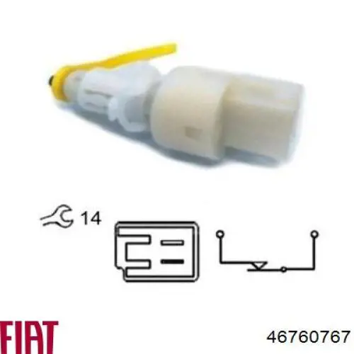 Кнопка стоп-сигналу Fiat/Alfa/Lancia 46760767 ціна, від 4.46 USD