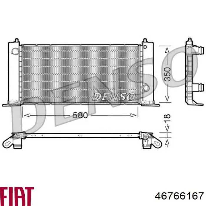 46766167 Fiat/Alfa/Lancia Радіатор охолодження двигуна