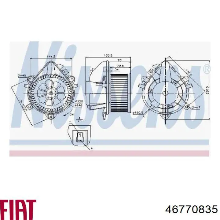 46770835 Fiat/Alfa/Lancia двигун вентилятора пічки (обігрівача салону)