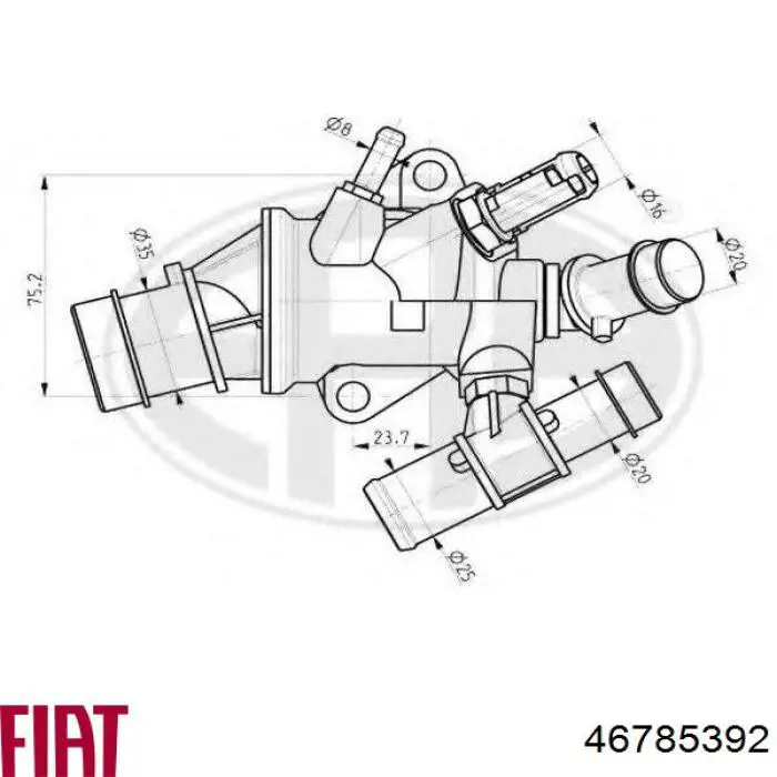 Автомобільний термостат Fiat/Alfa/Lancia 46785392 ціна, від 33.73 USD