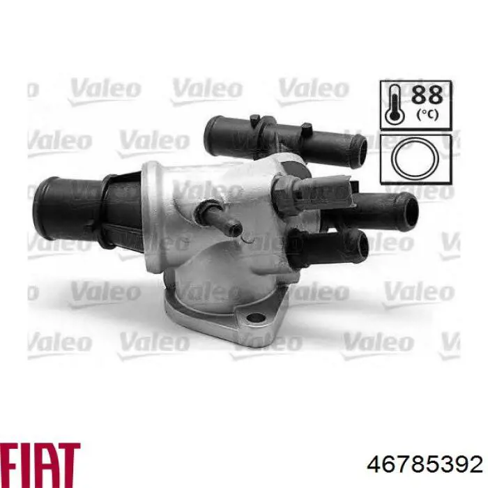 Купити 46785392 Fiat/Alfa/Lancia Термостат в корпусі