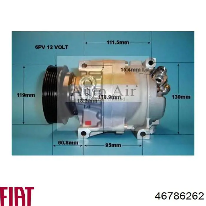 Компресор системи кондиціювання Fiat/Alfa/Lancia 46786262 ціна, від 166.10 USD