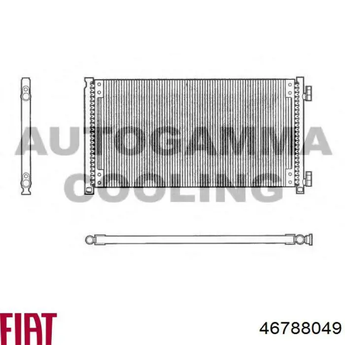 Радіатор кондиціонера 46788049 Fiat/Alfa/Lancia