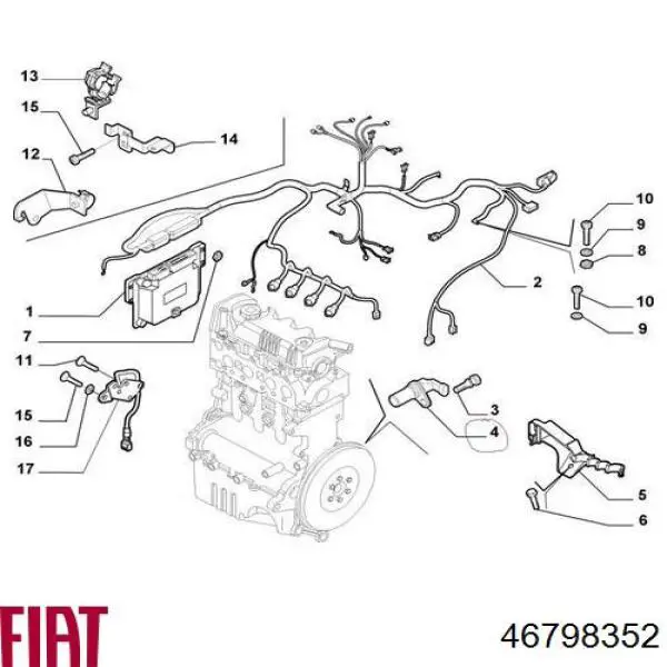 Датчик обертів колінвалу Fiat/Alfa/Lancia 46798352 ціна, від 12.30 USD