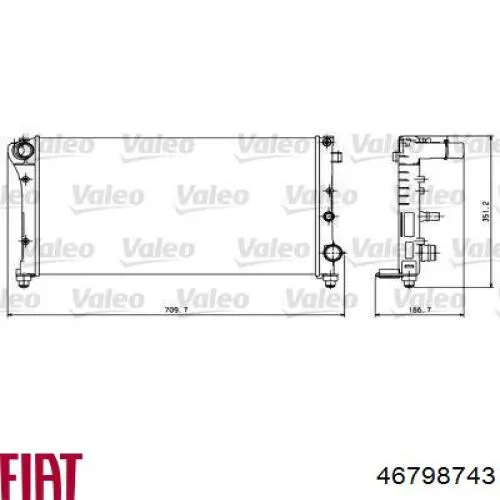 Радіатор основний Fiat/Alfa/Lancia 46798743 ціна, від 67.89 USD