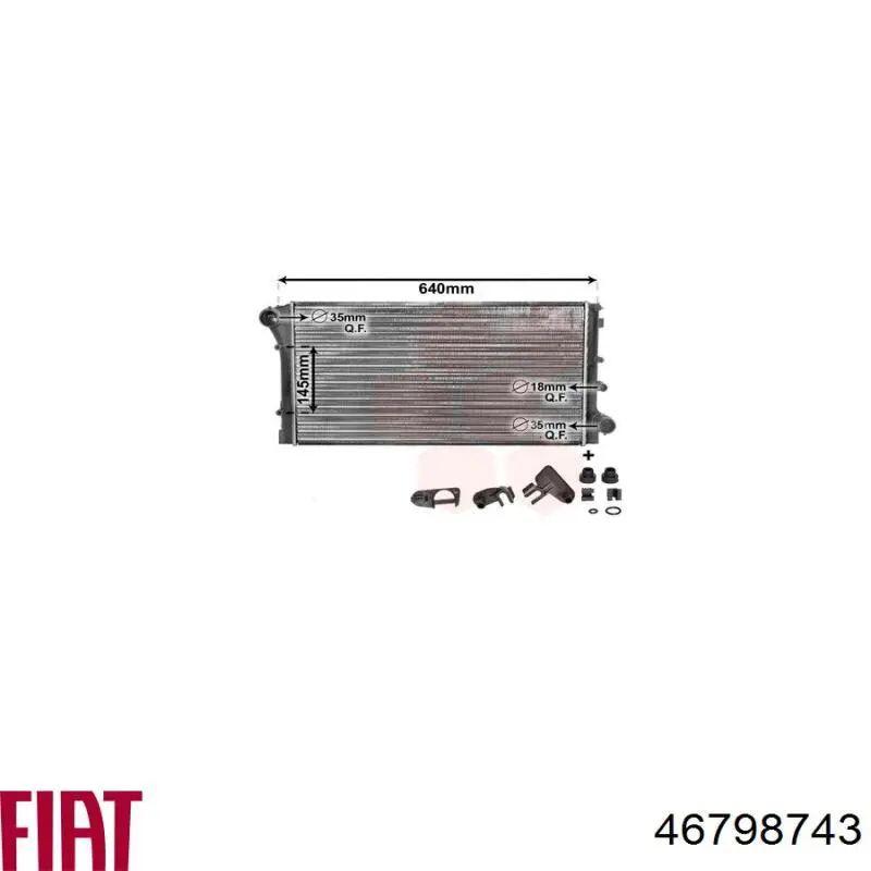 46798743 Fiat/Alfa/Lancia Радіатор охолодження двигуна