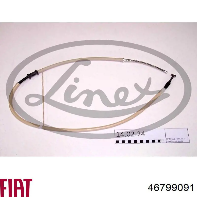 Купити 46799091 Fiat/Alfa/Lancia Трос ручного гальма задній, правий/лівий