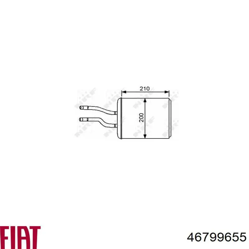 Радіатор пічки (обігрівача) Fiat/Alfa/Lancia 46799655 ціна, від 46.50 USD
