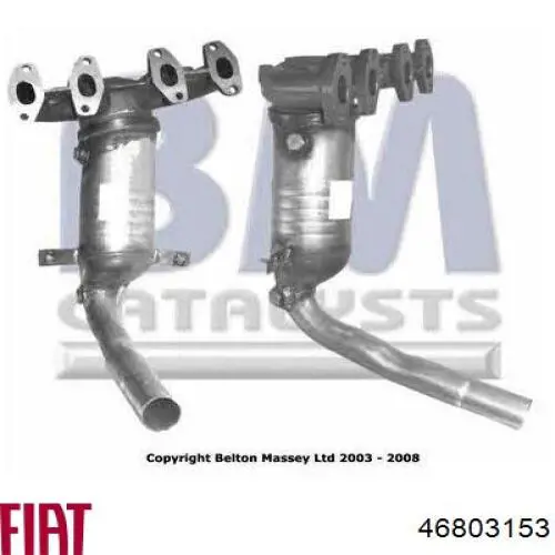 Купити 46803153 Fiat/Alfa/Lancia Перетворювач відпрацьованих газів