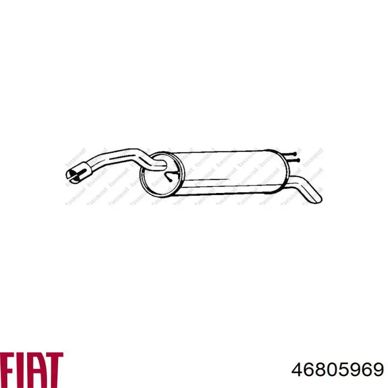 46805969 Fiat/Alfa/Lancia Глушилка задня