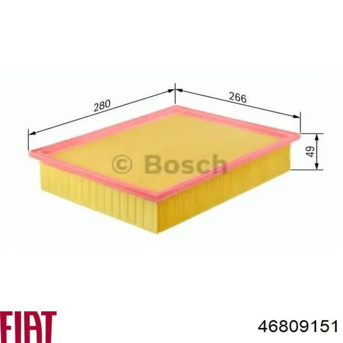 Купити 46809151 Fiat/Alfa/Lancia Автомобільний фільтр повітря