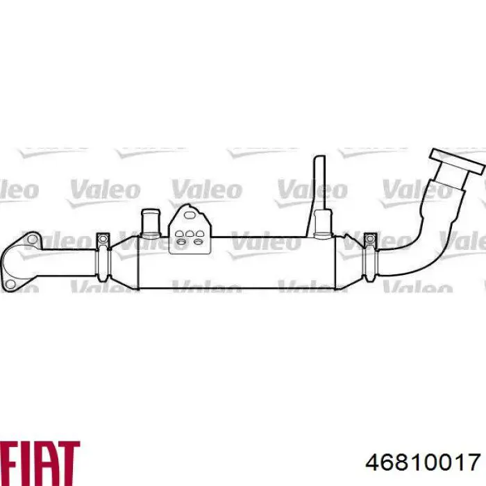 46810017 Fiat/Alfa/Lancia Радіатор системи EGR рециркуляції вихлопних газів
