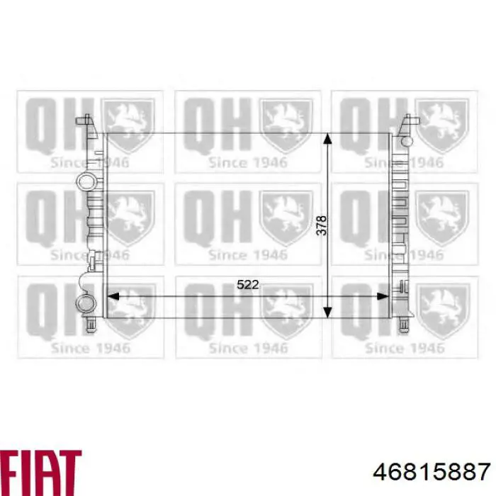 46815887 Fiat/Alfa/Lancia радіатор охолодження двигуна