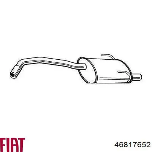 Купити 46817652 Fiat/Alfa/Lancia Глушник вихлопних газів кінцевий