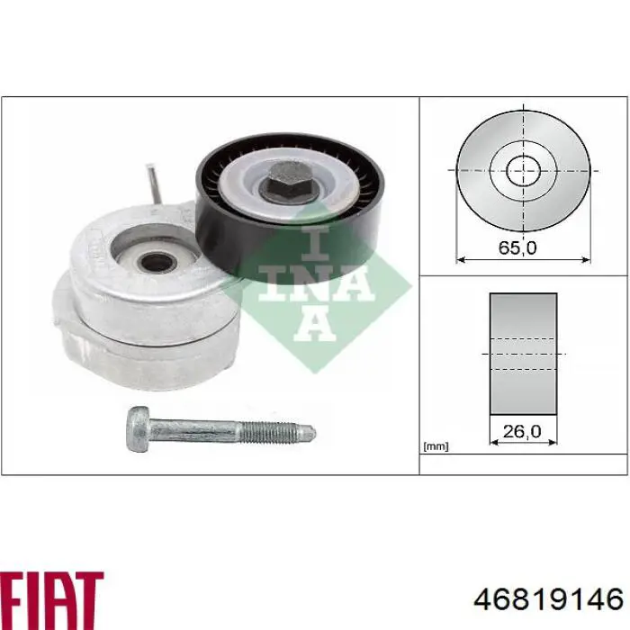 Натягувач приводного ременя 46819146 Fiat/Alfa/Lancia