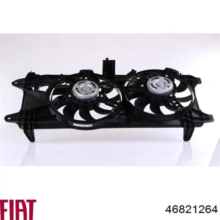 Купити 46821264 Fiat/Alfa/Lancia Дифузор радіатора охолодження, в зборі з двигуном і крильчаткою