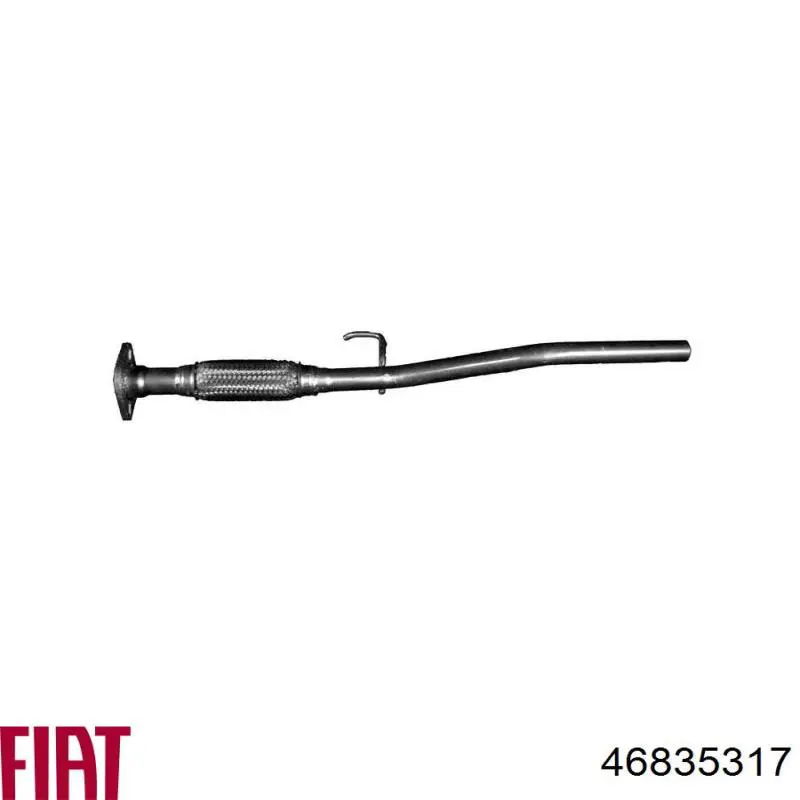 Купити 46835317 Fiat/Alfa/Lancia Труба вихлопна, від каталізатора до глушника