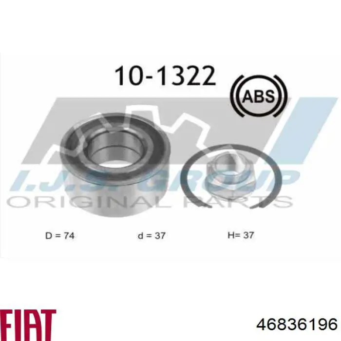 Купити 46836196 Fiat/Alfa/Lancia Підшипник ступиці передньої