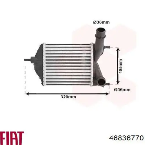 Радіатор інтеркулера Thermotec DAF014TT