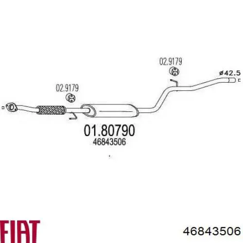 Глушник Fiat/Alfa/Lancia 46843506 ціна, від 79.34 USD