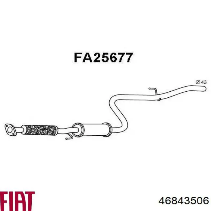 Купити 46843506 Fiat/Alfa/Lancia Вихлопна труба