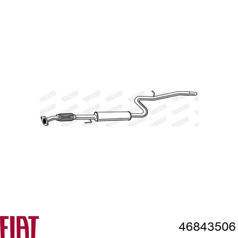 46843506 Fiat/Alfa/Lancia Середній глушник
