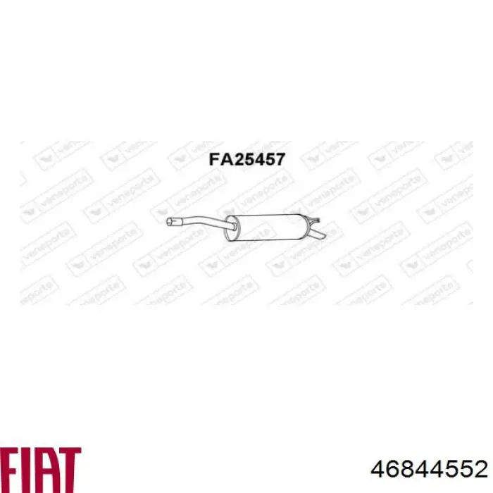 Вихлопна труба Fiat/Alfa/Lancia 46844552 ціна, від 52.09 USD