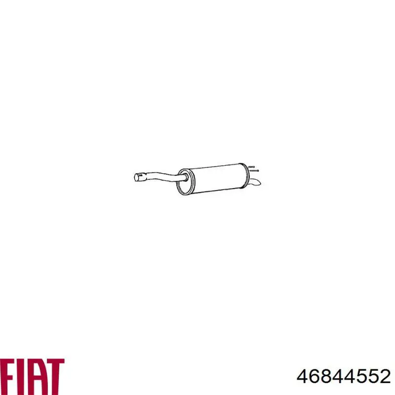 46844552 Fiat/Alfa/Lancia Глушник, задня частина