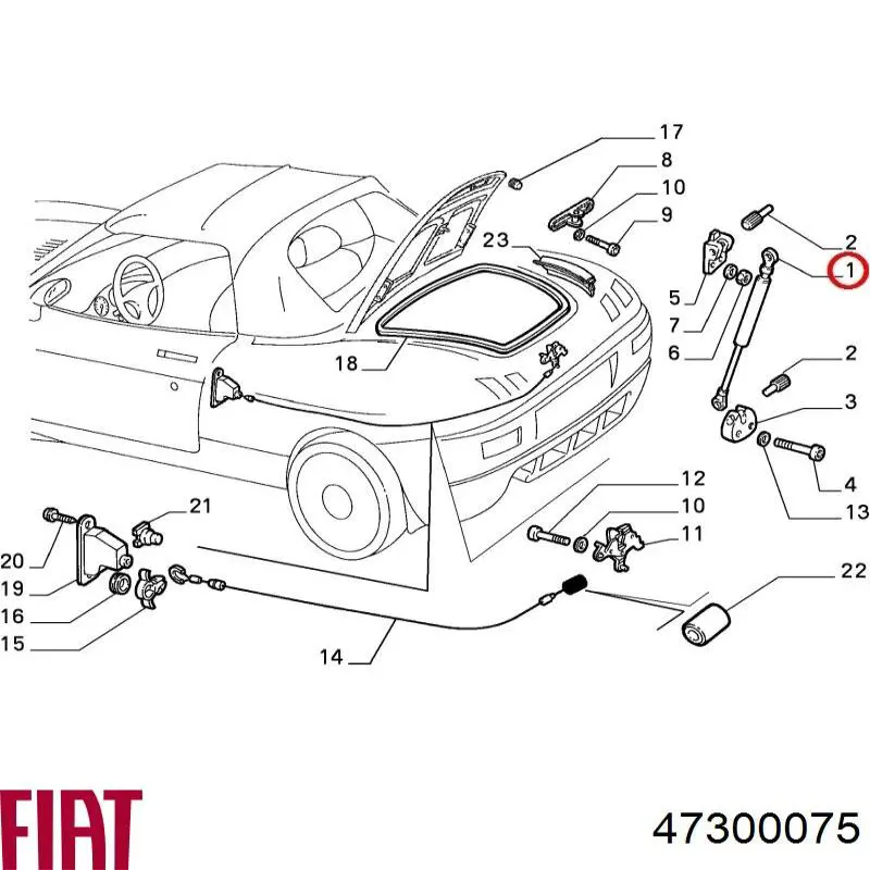 Амортизатор багажника 0123EE Stabilus
