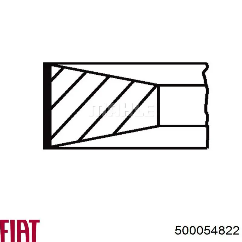 500054822 Fiat/Alfa/Lancia Комплект поршневих кілець на 1 циліндр, 2-й ремонт (+0,50)