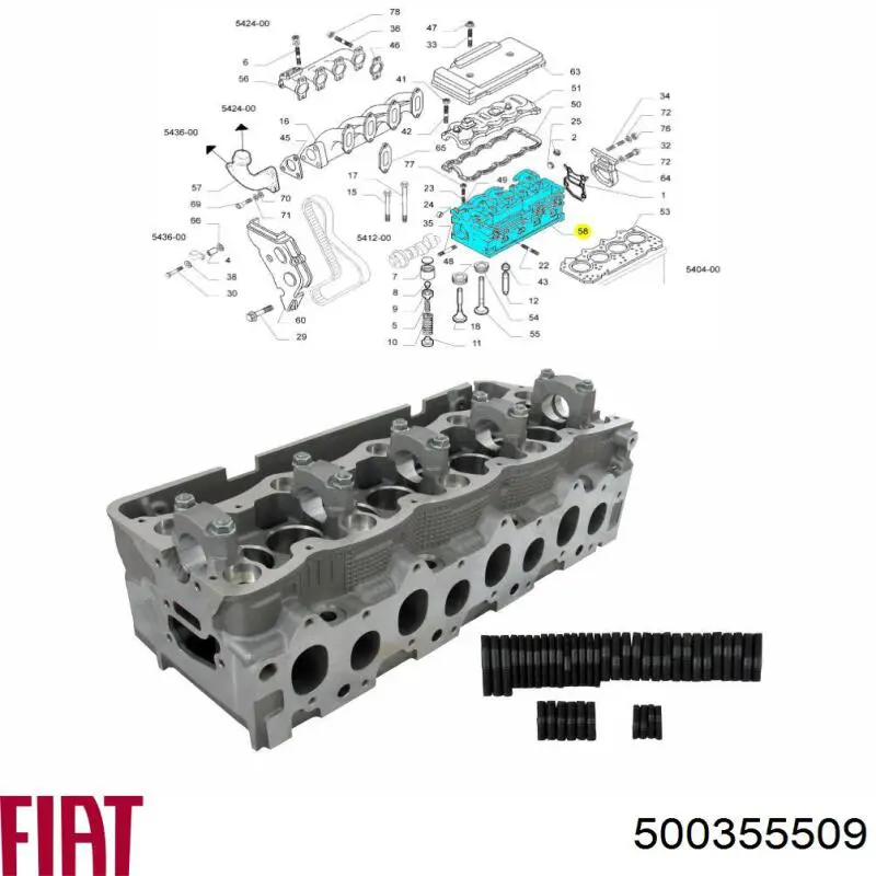 99443889 Fiat/Alfa/Lancia головка блока циліндрів (гбц)