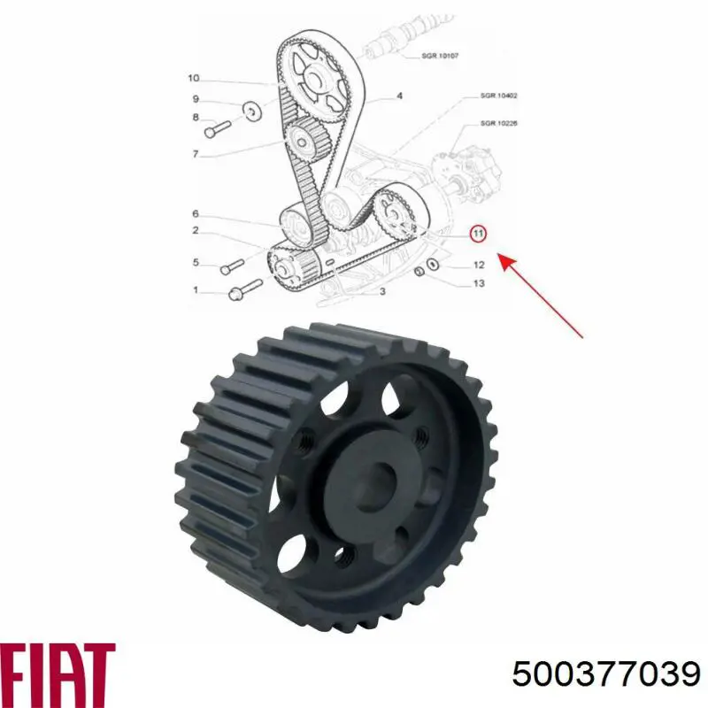 Купити 500377039 Iveco Шестерня приводу ПНВТ паразитная