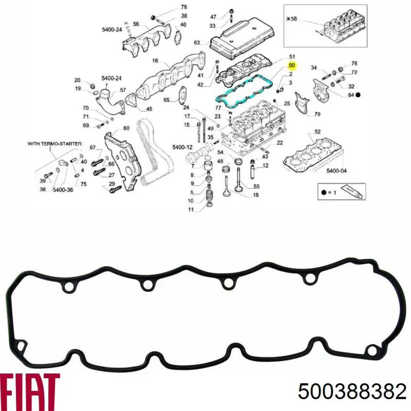 Прокладка клапанної кришки двигуна Payen JM7186