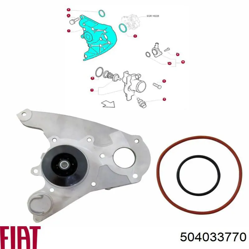 504033770 Fiat/Alfa/Lancia Насос охолодження