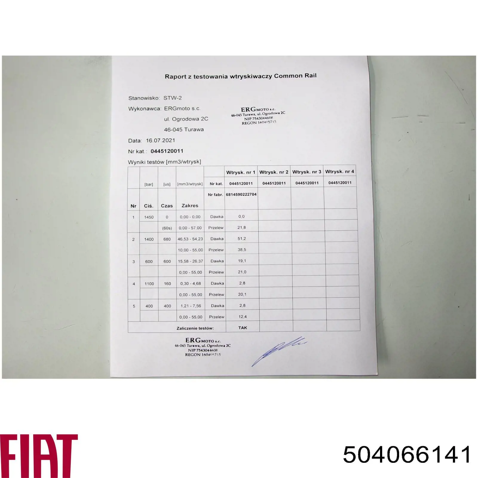Форсунка паливна Fiat/Alfa/Lancia 504066141 ціна, від 112.87 USD