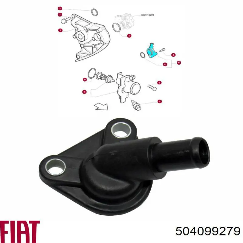 Купити 5080041 Autotechteile Фланець системи охолодження (трійник)