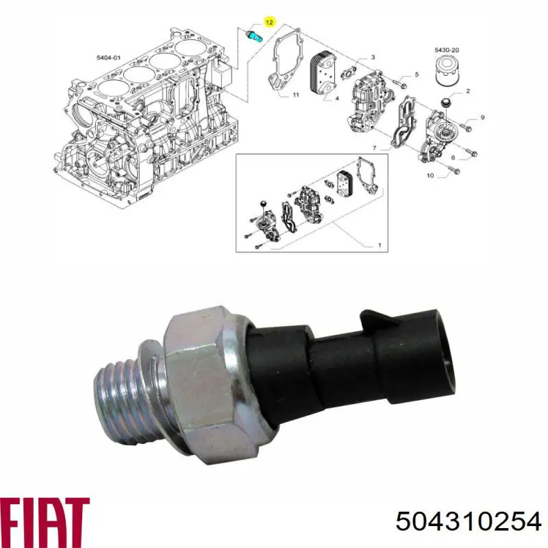 Манометри (показник тиску масла) Fiat/Alfa/Lancia 504310254 ціна, від 4.86 USD