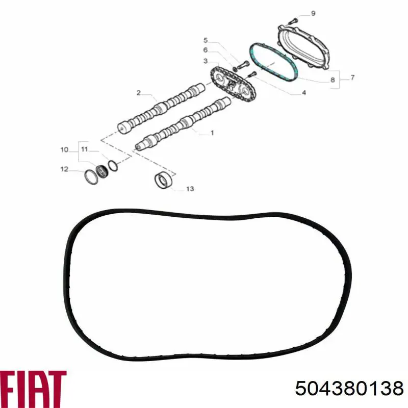 Прокладка задньої кришки блока циліндрів Fiat Ducato (244) (Фіат Дукато)