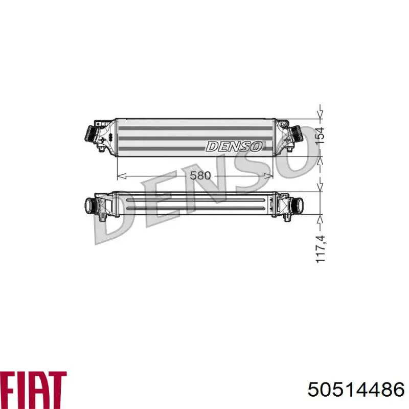 Система охолодження наддувочного повітря Fiat/Alfa/Lancia 50514486 ціна, від 123.13 USD