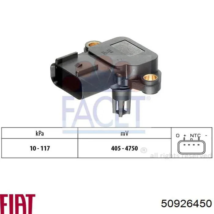 Купити 50926450 Fiat/Alfa/Lancia Датчик температури охолоджуючої рідини
