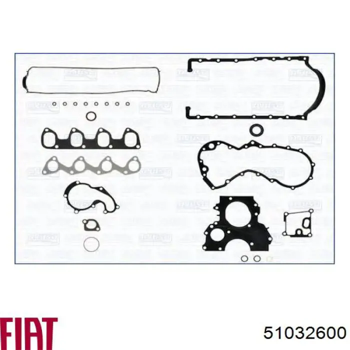 Комплект прокладок двигуна, повний 51032600 Fiat/Alfa/Lancia
