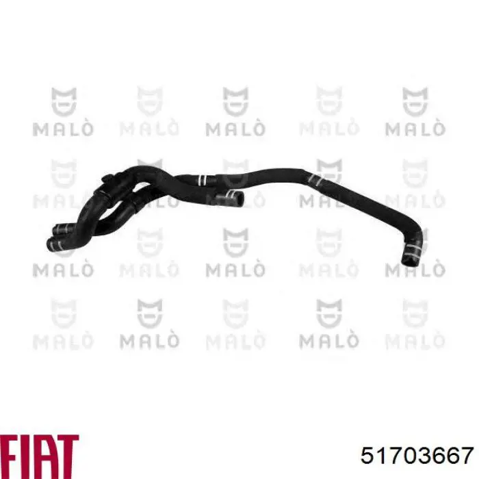 51703667 Fiat/Alfa/Lancia Шланг радіатора опалювача/грубки